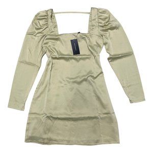 DANIELLE BERNSTEIN Womens Green Long Sleeve Mini Shift Dress